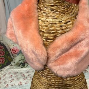 Forever 21 Peach Faux Fur Wrap